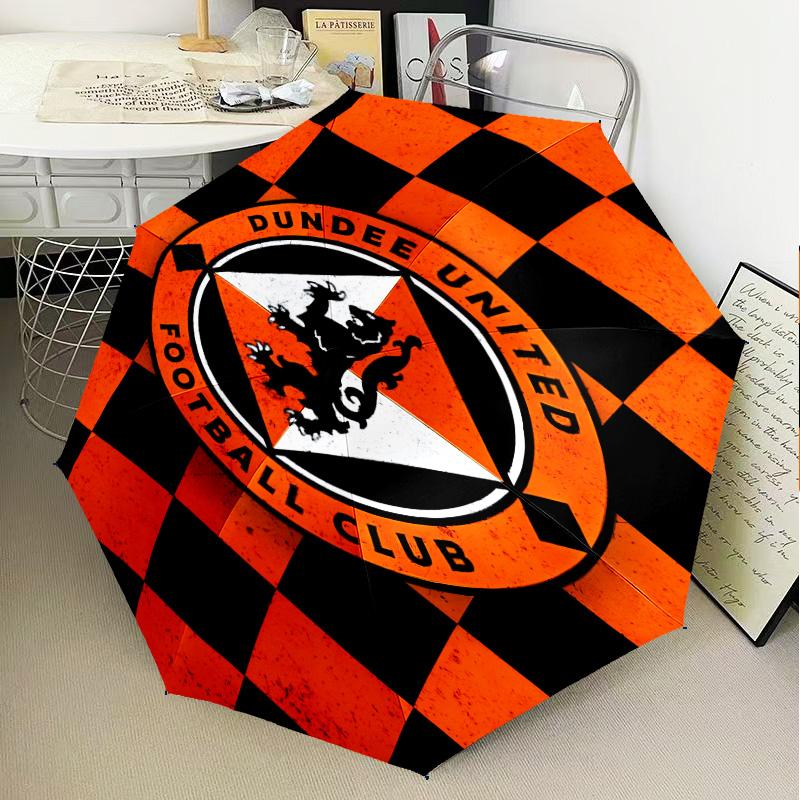 1PC Dundee United Crest Printed Umbrella Folding umbrella, automatic umbrella 8-Frame for Travel, camping Fan gifts Christmas Gifts