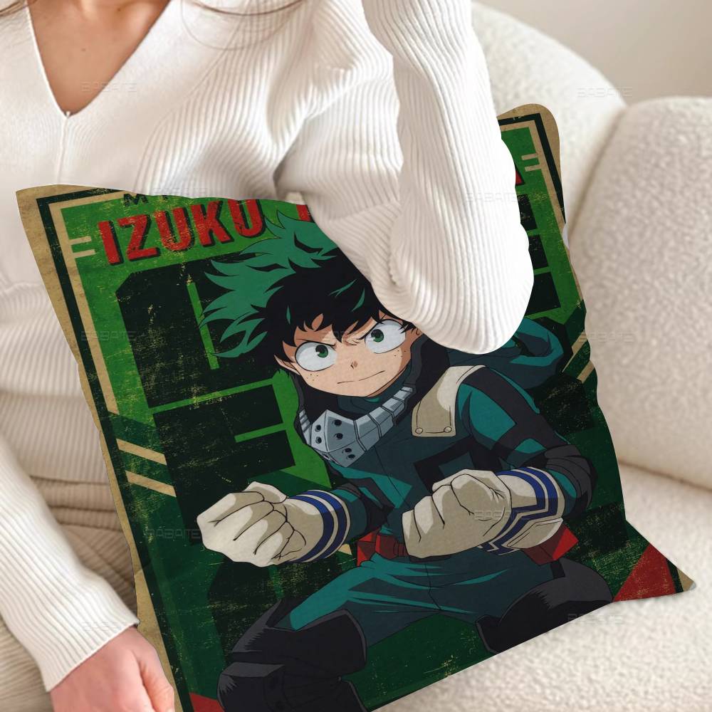 My Hero A-Academia Deku Cushion Cover Pillow Cover Decor Pillowcase Printed Cushion Case for Couch