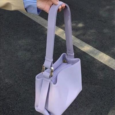 Large-capacity Bag Women's New Texture Niche Commuter Women's Bag Solid Color Shoulder Crossbody Fashion Bucket Bag Women