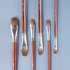 12Pcs/Set High-Grade Weasel Hair Oil Painting Brush Hazel Shap Row Pen Long Birch Rod Acrylic Drawing Art Supplies Artist Supply