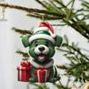 Acrylic Dog Christmas Ornament Handmade Christmas Decoration Dog Christmas Tree Pendant  Office