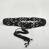 Ladies Twist Wax Rope Woven Belt Vintage Skirt Decorative Female Bohemian Girdle Pastoral Style Skirt