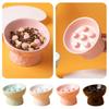 Ceramic Cat Slow Feeder Bowl Slanted Mouth Pet Drinking Eating Feeder  for Kitten/Puppy/Bunny