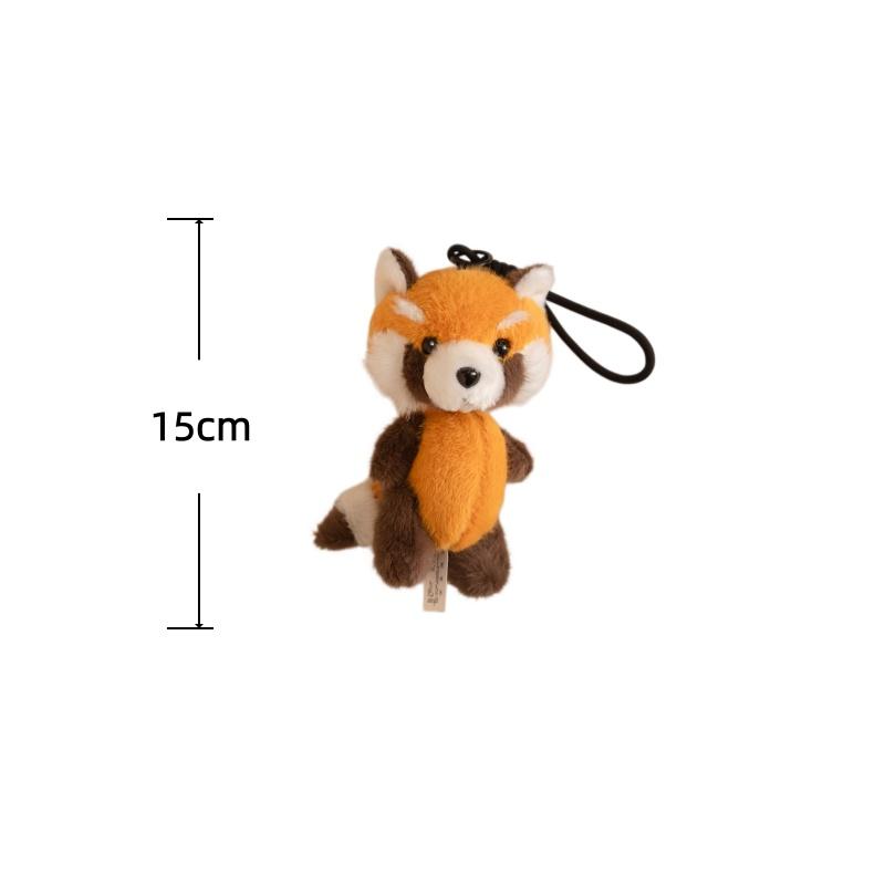 Dieren Pluche Speelgoed Tijgers Luipaarden Raccoons Olifant Knuffelpop 15cm Kawaii Sleutelhanger Rugzak Hanger Decor Speelgoed Verjaardagscadeaus