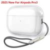 With Lanyard Strap Transparent Protective Case Full Protective Clear Case for AirPods Pro 3
