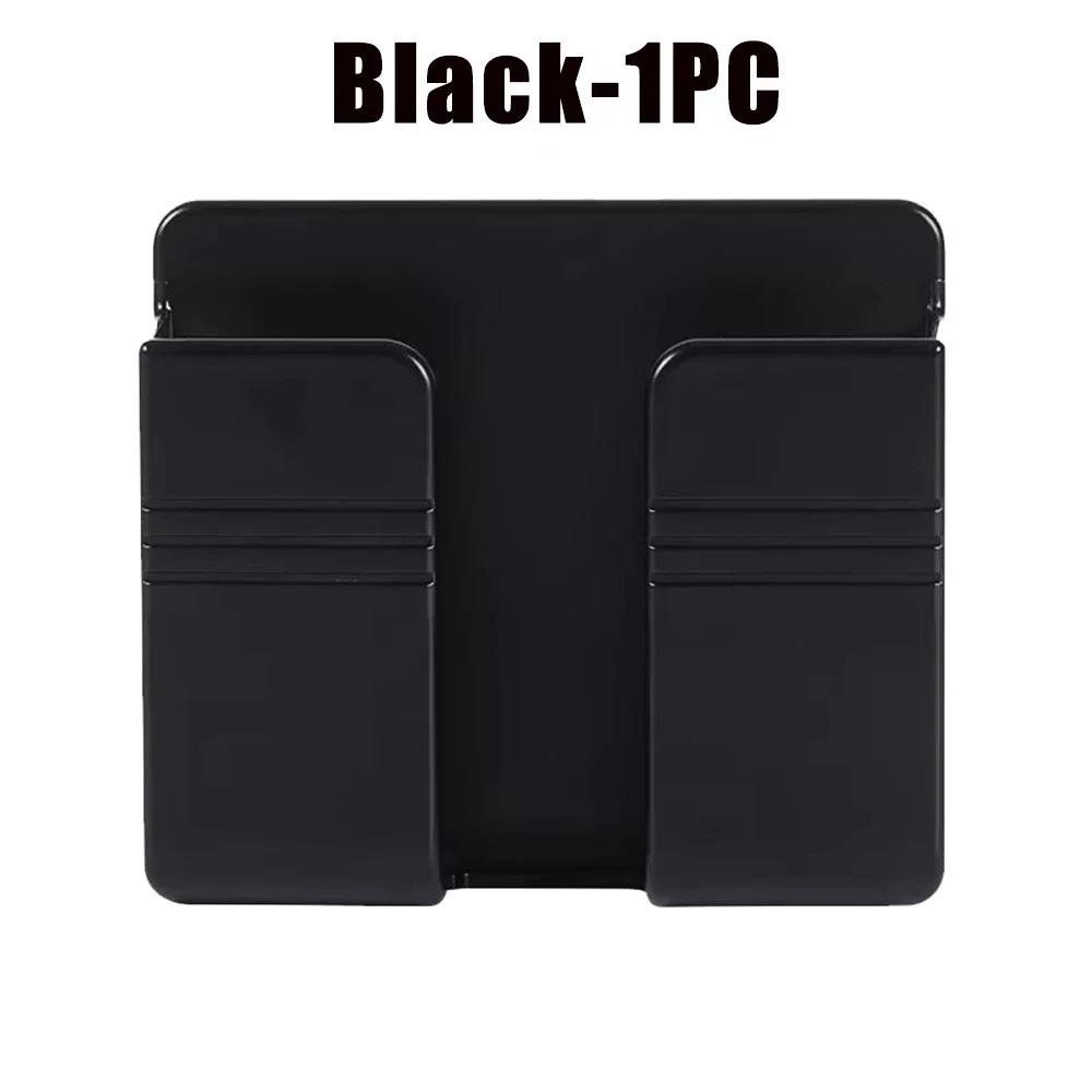Smartphone Charging Station Wall Mount Multifunction Dock Storage Organizer Box Remote Control Holder Shelf Bracket Space Cup Holders 5