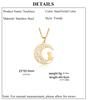 Cazador Crescent Moon Cat Pendant Necklaces for Women Animal Kitten Filigree Neck Chain 2026 Stainless Steel Jewelry Gift Trend