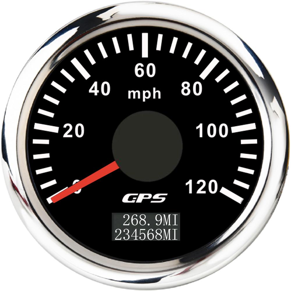 ELING 52mm GPS Speedometer 30M 0-60M 80MPH 120M 0-200MPH Odometer with 7 Colors Backlight for Car Truck Boats