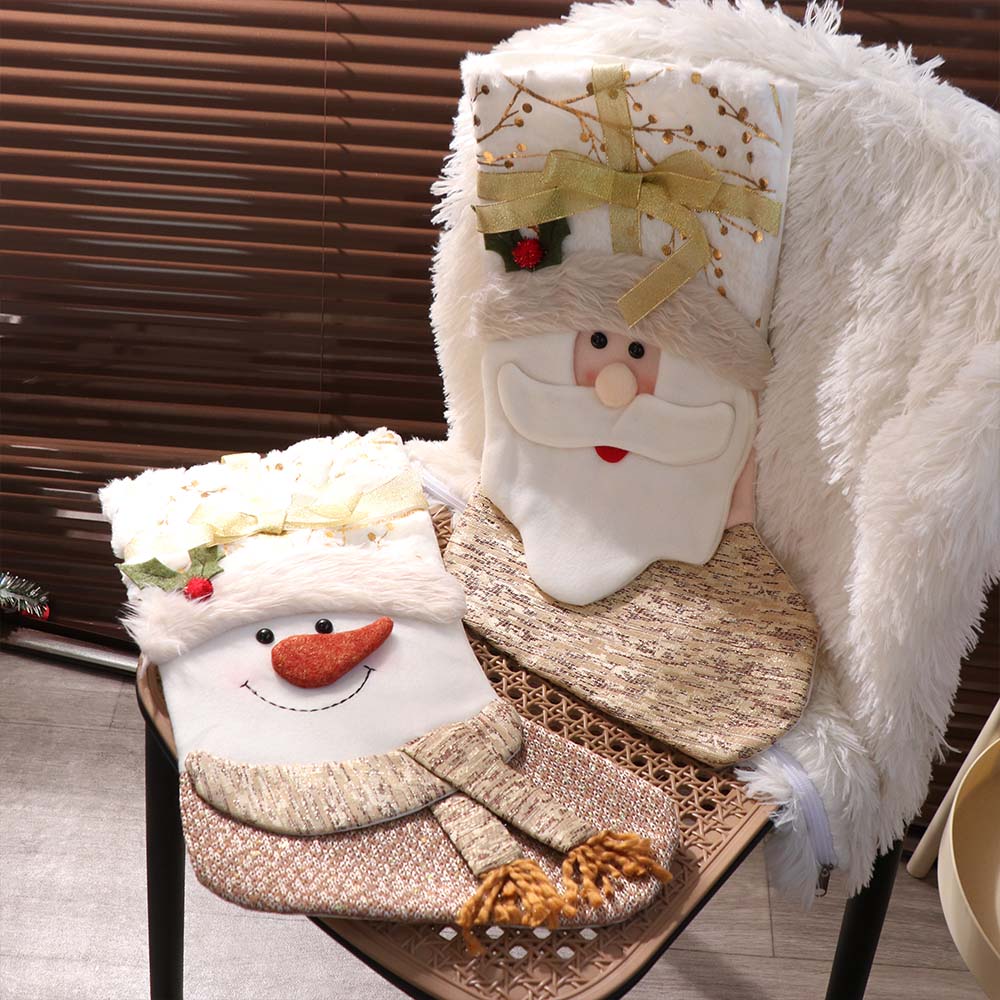 Hanging Christmas Socks Santa Claus Xmas Tree Ornament Gift Creative Christmas Candy Bag  Festival