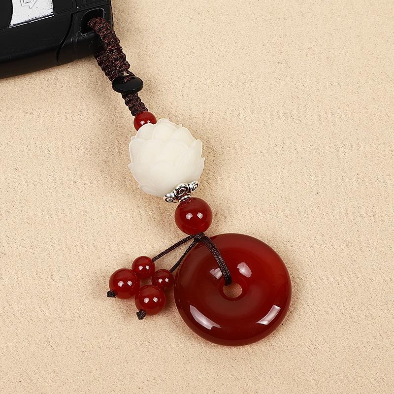 

Брелок-подвеска с пряжкой «Бодхи Лотос Агат Мир»