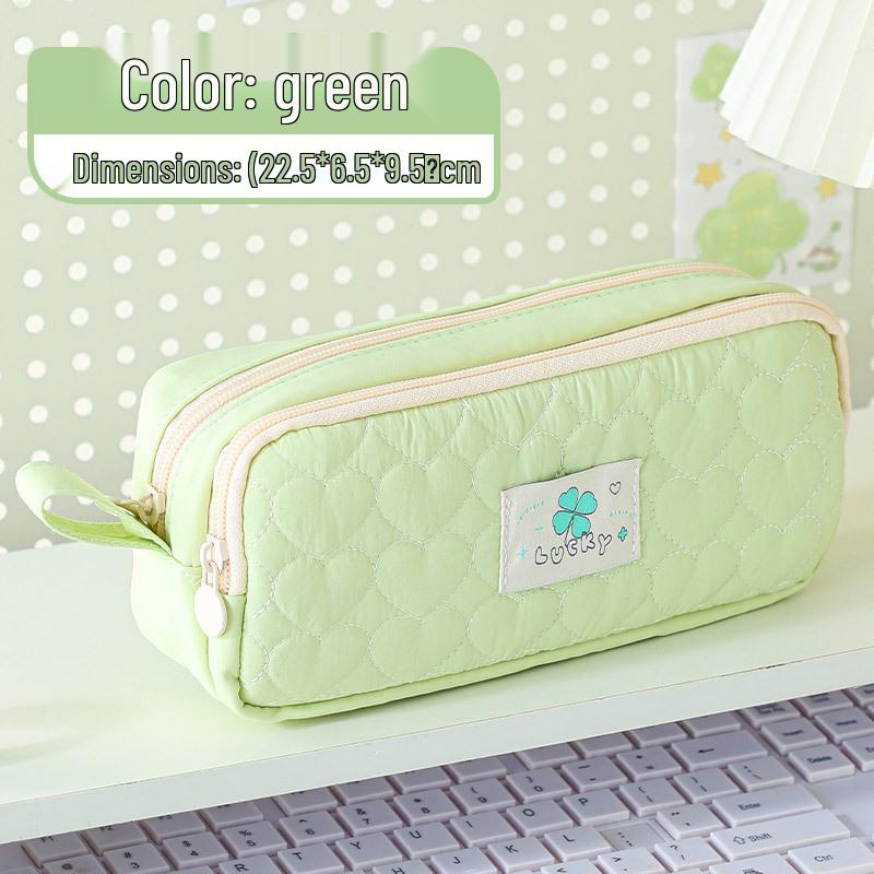 TOME Large Capacity Double Layer Pencil Case for Boys & Girls – Stylish Stationery Bag for Junior High & Elementary Students.
