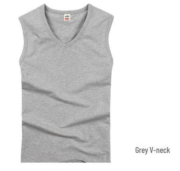 

Мужской жилет из гребенного хлопка 40-го калибра: Нижнее белье из чистого хлопка, спортивное нижнее белье из цельного хлопка, майка с широкими плечами, базовый слой на весну/лето. XL (110-130 jin)