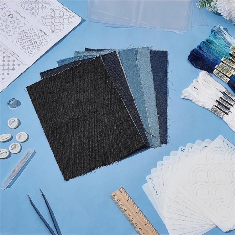 Set di 45 Pezzi di Strumenti per Ricamo Giapponese Tradizionale con Fili Vivaci e Disegni Facili da Seguire