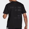 Adidas Letter Print Cotton Crew Neck T-Shirt Men Tops Black HB1554