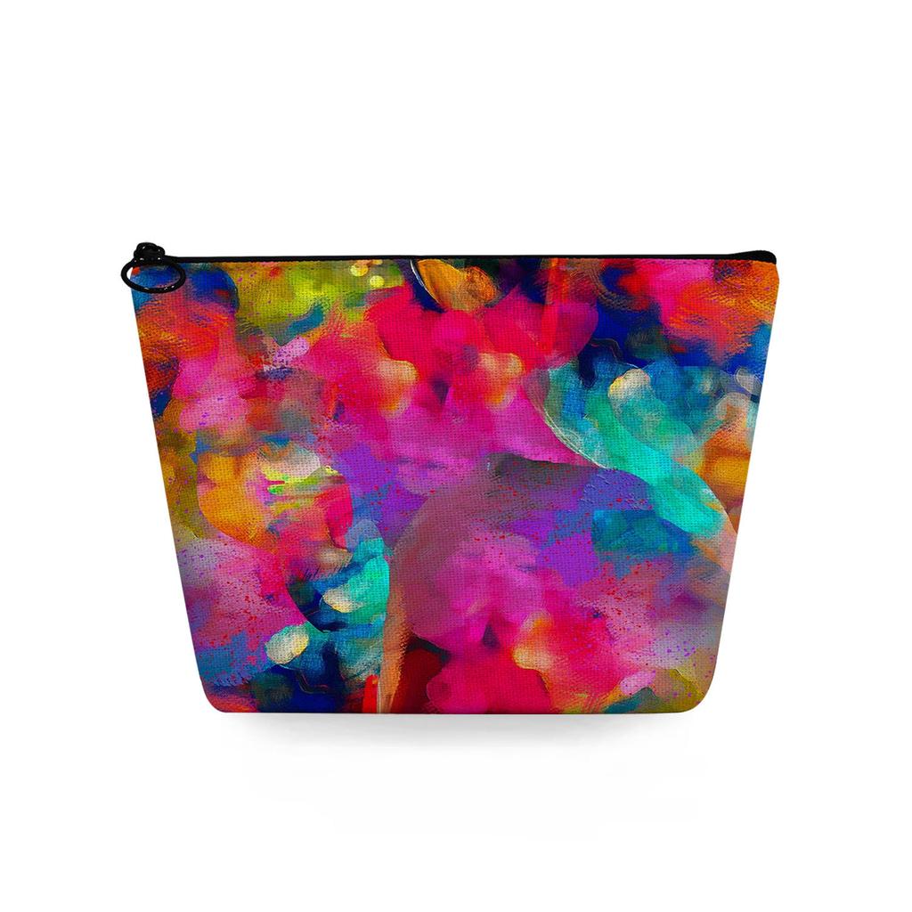 Women Color Texture Print Cosmetic Bag Toiletries Organize Travel Storage Case 6776