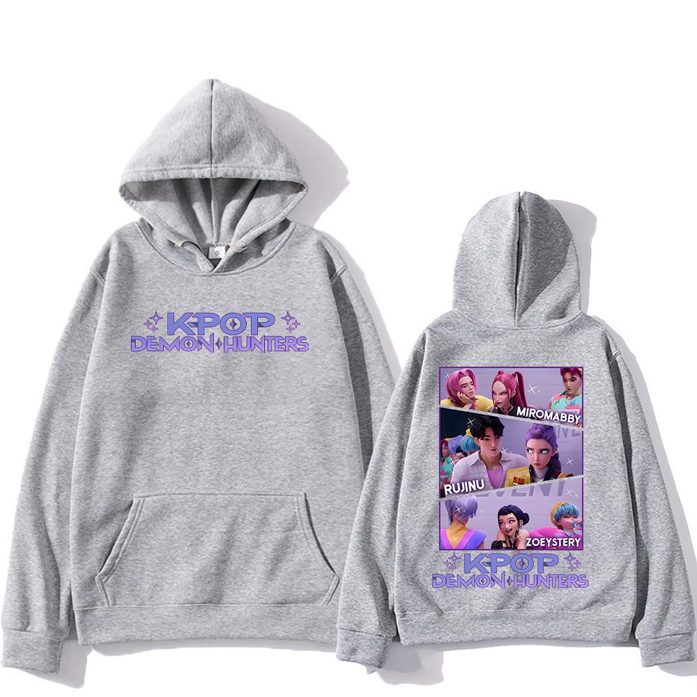Kpop Lovci démonů BABY HUNTRIX Saja Mikiny s kapucí Ležérní Dárek Mikina Ženy Muži High Street Pulovry Dlouhý rukáv Streetwear