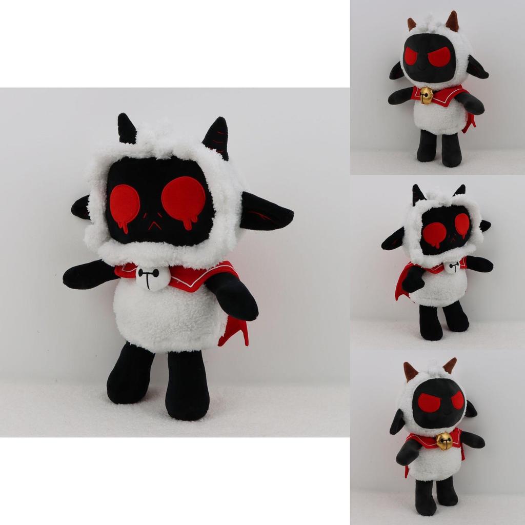 Soft And Cuddly Cult Of The Lamb Black Lamb Plush Toy For Game Fans