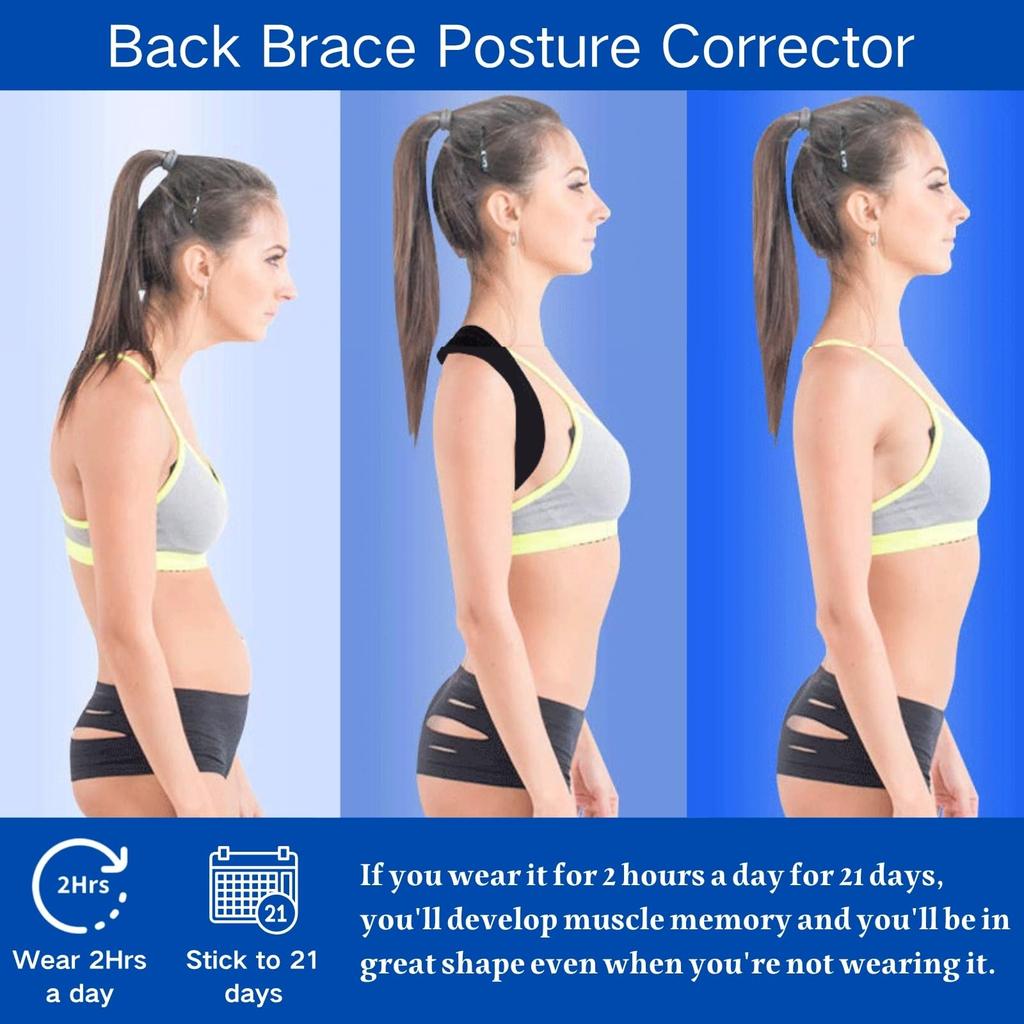 Adjustable Back Posture Corrector Neck Back Support Belt Spine Shoulder Brace Support Belts Adult Invisible Hunchback Belts