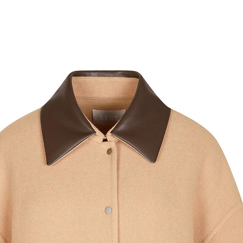 LESS 2025 Spring Loose Lapel Denim Jacket