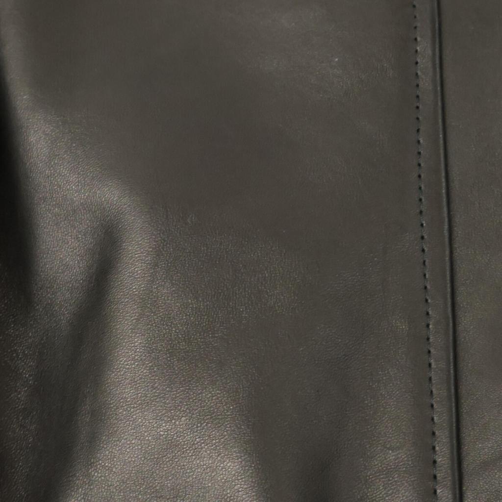 EMMETI ELIOT/Elliot Lamb Leather x Mouton Boa Switch Zip-Up Blouson Jacket 48 blackUsed