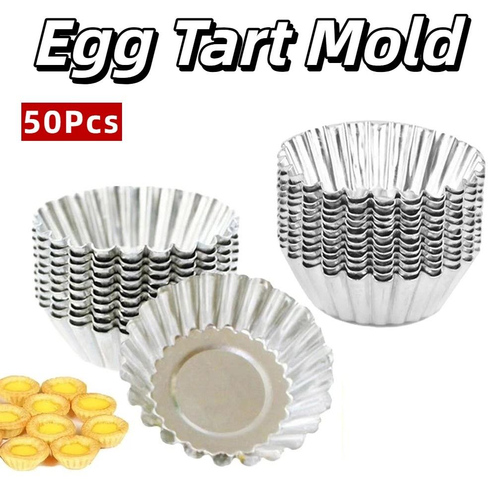50Pcs Non-Stick Tart Muffin Molds Reusable Kitchen Baking Mold  Bakery Accessories