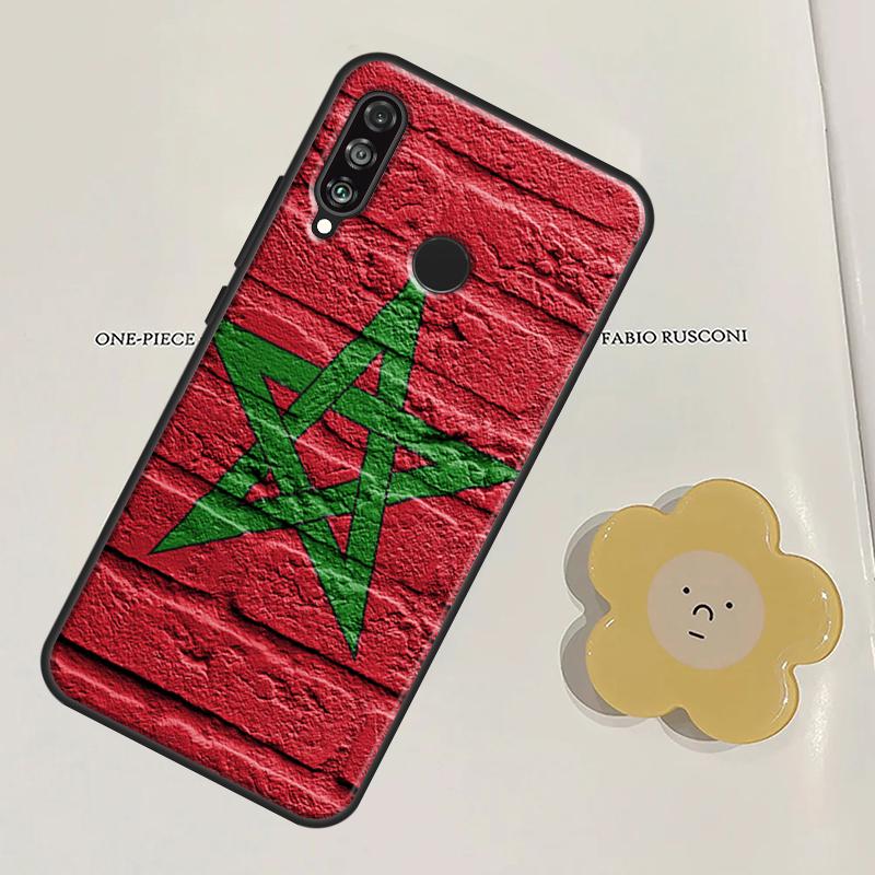 Morocco Moroccan Flag For Huawei Nova Y60 Y70 Y90 Y61 Y91 3i 7i 8i 11i Nova 11 9 10 SE P20 P40 Lite P30 Pro Case
