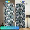 2pcs Japanese Style Hot-scalding Crane Curtains   Sunshade and Privacy-protecting Pole-style Curtains