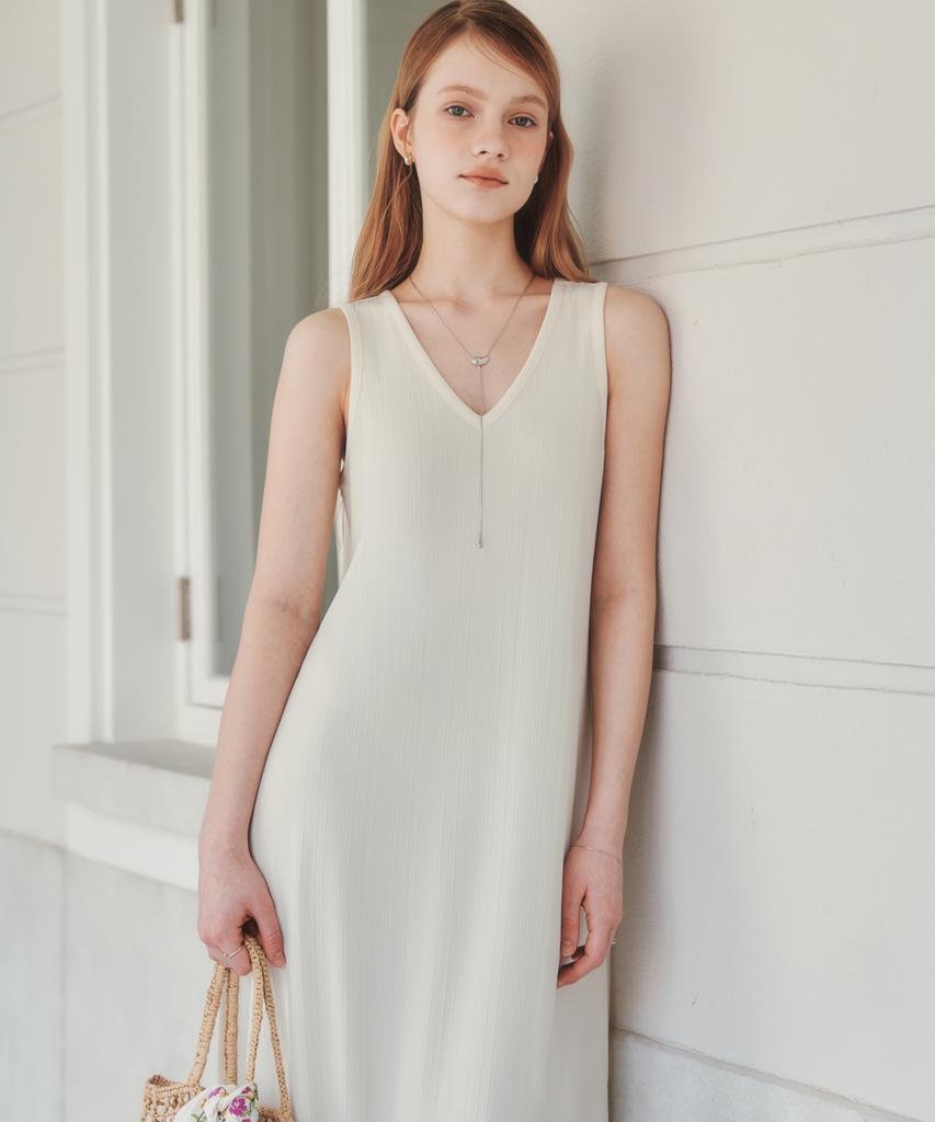 Zero Street [2 Colors] Pleated Sleeveless Dress