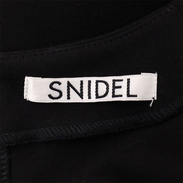 SNIDEL Long sleeve one piece F black Ruffled hem Women Used