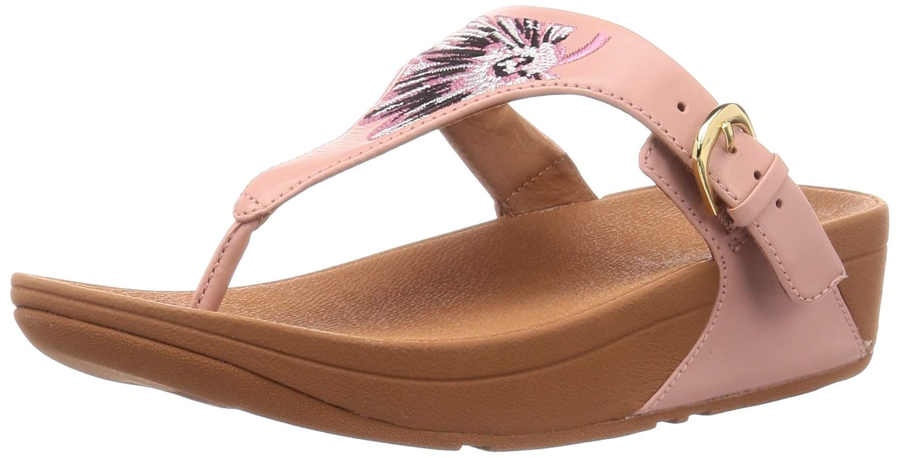 

Sandals The Skinny Embroidery Dusky Pink cm [Fit Flop] Toe-Thong-Daisy-Stitch Women s 23.0
