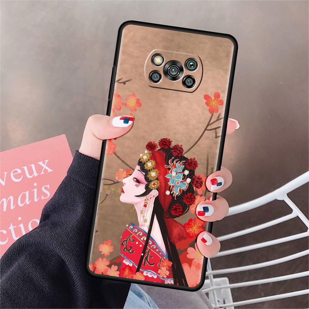 Case For Xiaomi Mi Poco X3 NFC X4 Pro F3 F4 GT M4 M3 F1 C40 11 Lite 11T Soft Silicone Funda Phone Cover Opera Retro Girl Shell