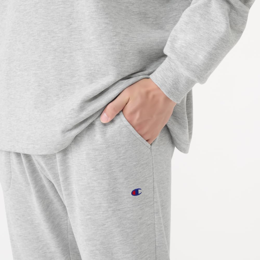 Champion Long Sleeve Loungewear with CVC Fleece OM8534 Men's Lining, Black,