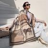 Winter imitation cashmere bag horse beige scarf sweet jacquard medium long shawl neck protector