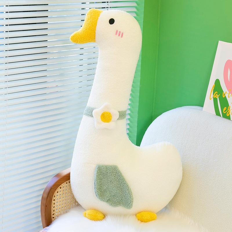 New Cloud Big White Goose Plush Toy Long Leg Sleeping Doll Bed Pillow Ragdoll