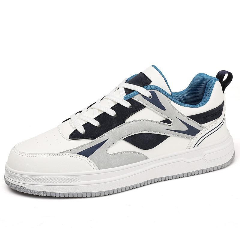 Men's shoes sports shoes spring and summer new student flat shoes low-top casual shoes large size thick-soled breathable board shoes men