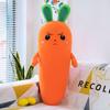 50cm-70cm Lovely Carrot With Expression Plush Toy Dolls Big Long Radish with Green Leaves Soft Stuffed Toys