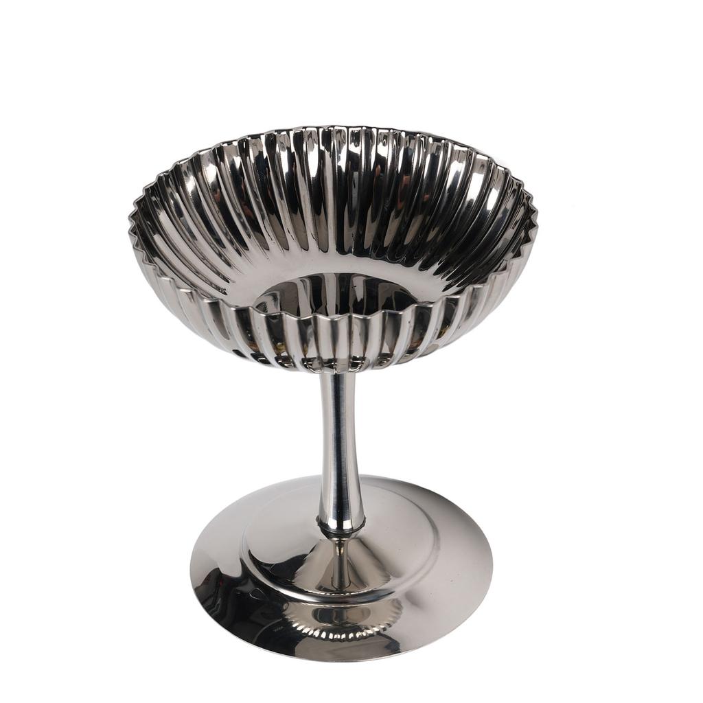 Ice Cream Serving Cup Creative Stainless Steel Footed Ice Cream Bowl for Dessert Pudding