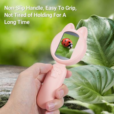 2-Zoll-IPS-Bildschirm Elektronische Lupe für Kinder Digitale Lupe mit 8 LED-Leuchten 4X