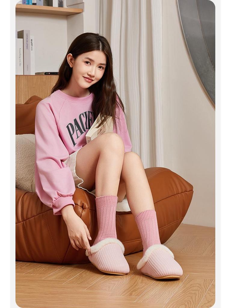 Damen Winter Plüsch Rutschfeste Baumwollpantoffeln - Gemütlicher Indoor-Komfort