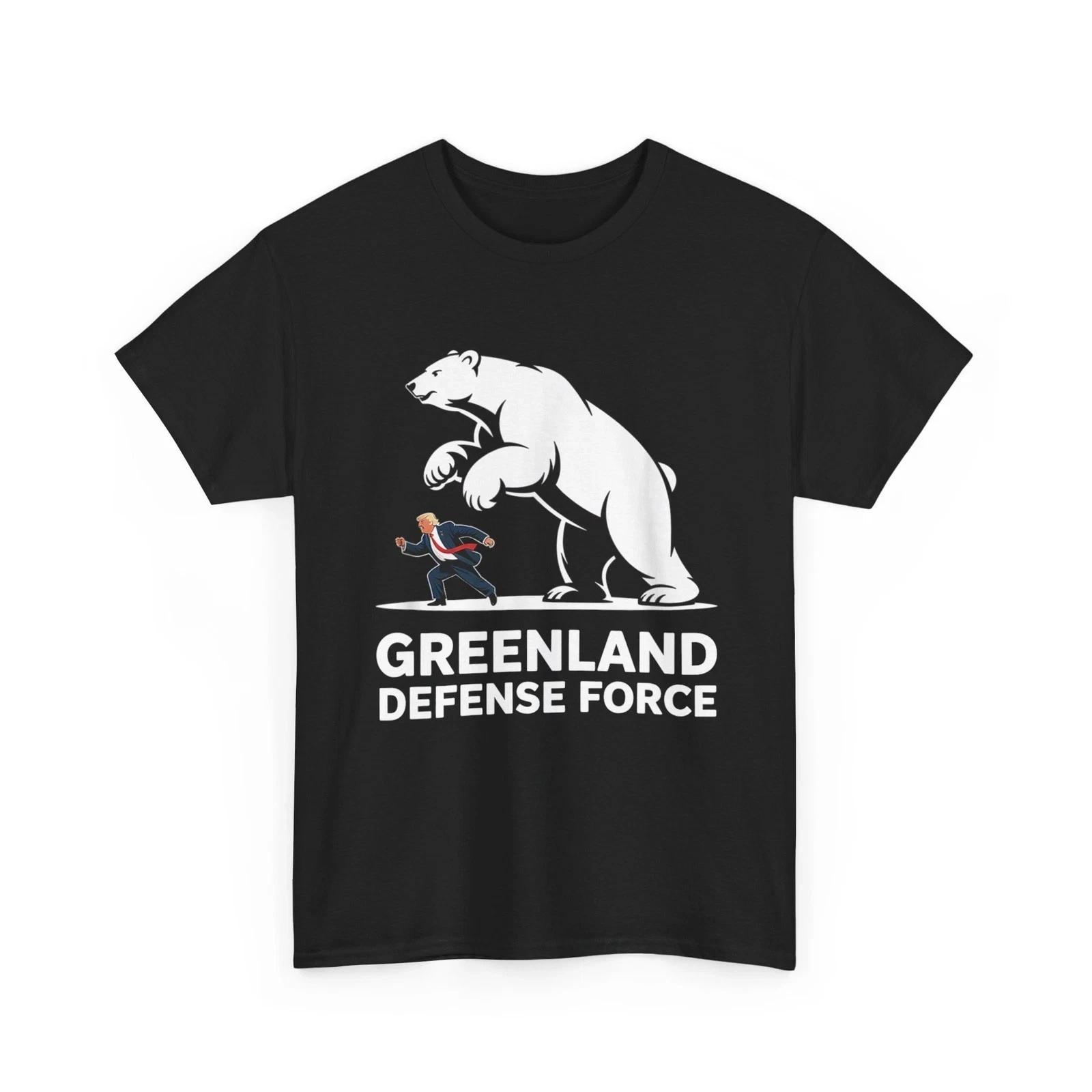 Greenland Shirt, Greenland Defense Force Funny Political Women Men T-Shirt M
