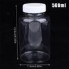 15-500Ml Transparent Plastic Bottle Wide Mouth Medicine Bottle With Screw Lid Seal Vials Liquid Reagent Container Food Grade