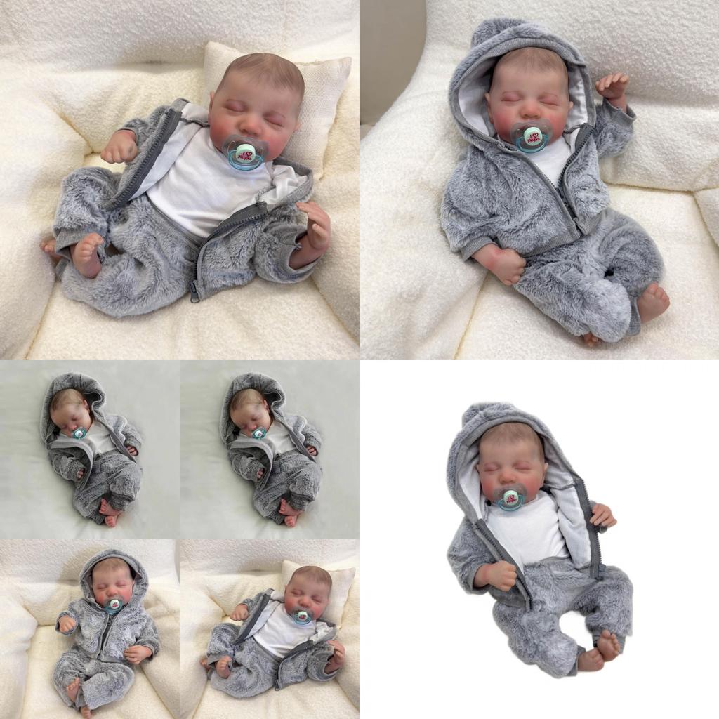 Reborn Baby Doll 49cm Silicone Realistic Infant With Soft Body For Collectors And Gift Use