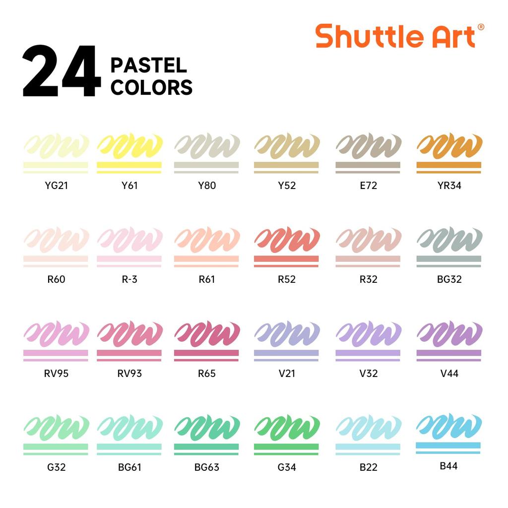 Shuttle Art Acrylic Pastel Pens with Brush Paint Metallic Acrylic Paints for and Includes Storage Perfect for Handmade DIY and Art Gifts Markers,