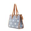 Tory Burch T Monogram Logo Zip Closure Fabric Tote Bag Women Tote Bags Gray Multicolor 159642-960