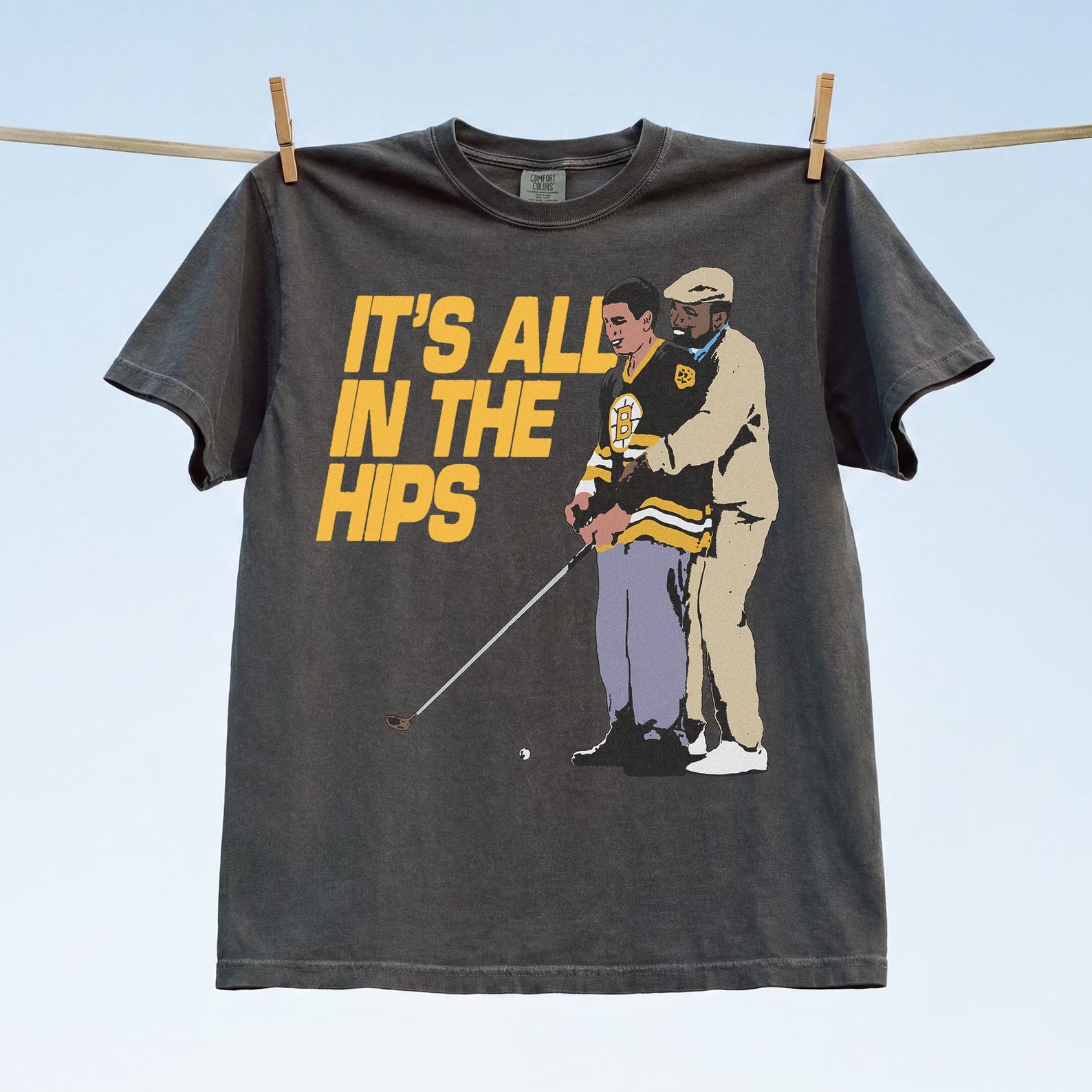 90s Golf Movie T-Shirt: It s All in the Hips, Funny Chubbs Happy Tee M