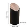 Garbage Can With Lid Swing Top Decorative Garbage Can Modern Wooden Covered Waste Basket Sleek Garbage Container For Kitchen