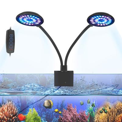 Akvarium LED-ljus 6/7w LED för små akvarier Klämma på typ Akvariumljus med klämma Justerbar ljusfärg