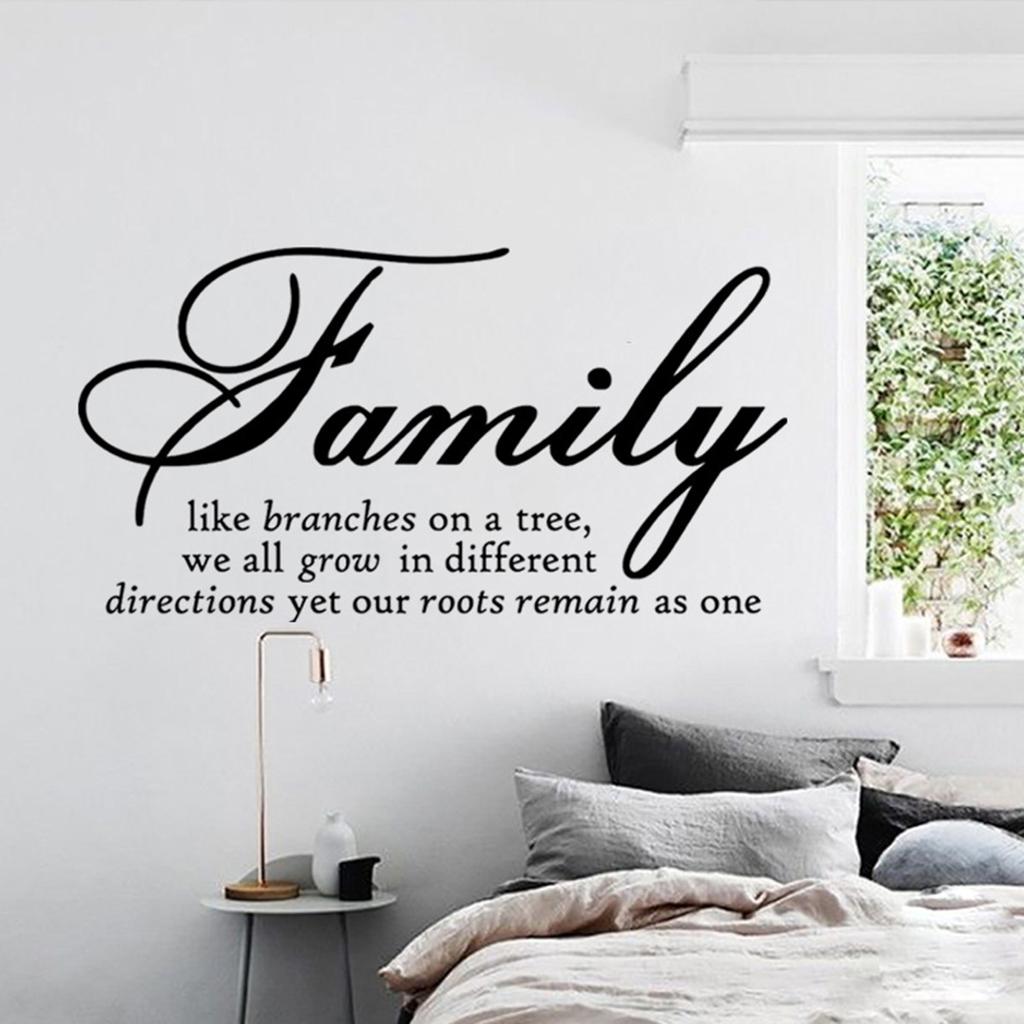 Quote Wall Sticker Removable Waterproof 45*30cm Art Black Decals Decor Family Home Office PVC Fashion New Unique