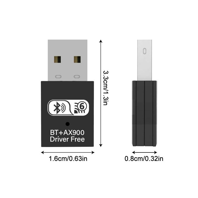 WIFI 6 AX900 Bluetooth 5.4 Network Card 2in1 Dongle Dual Band 2.4G&5GHz USB WiFi Network Wireless Wlan Receiver DRIVER FREE