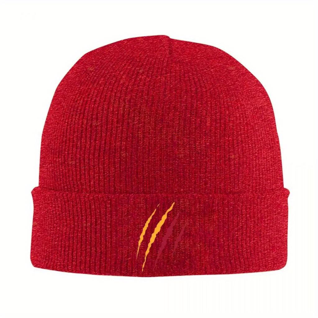 Galatasarays Claw Marks Knitted Hat for Women Unisex Skullies Beanies Autumn Winter Hat Acrylic Soccer Aslanlar Lion Warm Caps